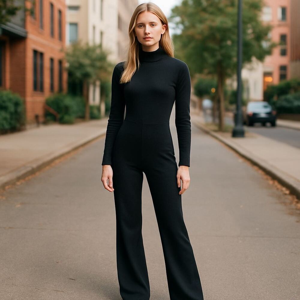 Jluxlabel Black Jumpsuit Size small New without Tags  Long Sleeve